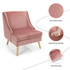 Velvet Upholstered Swoop Arm Accent Chair