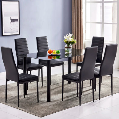 5-Piece Industrial Dining Table Set