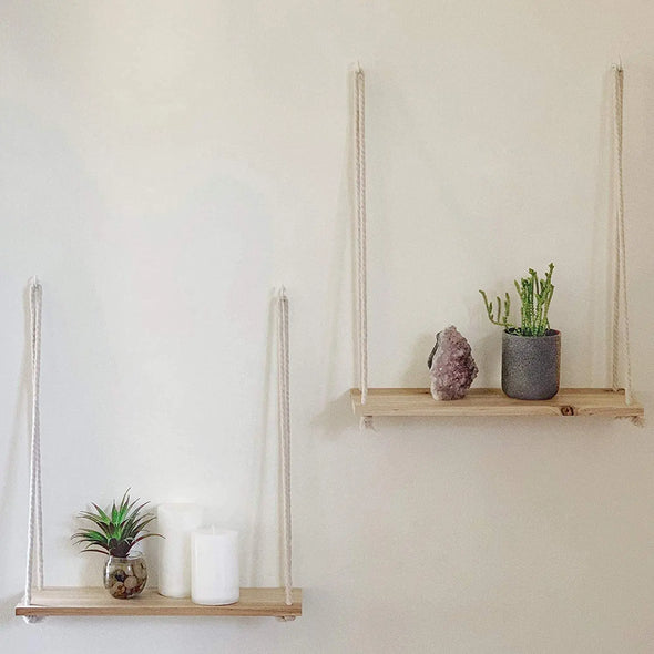 Premium Wood Swing Floating Shelves