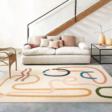 Modern Minimalist Abstract Line Carpet