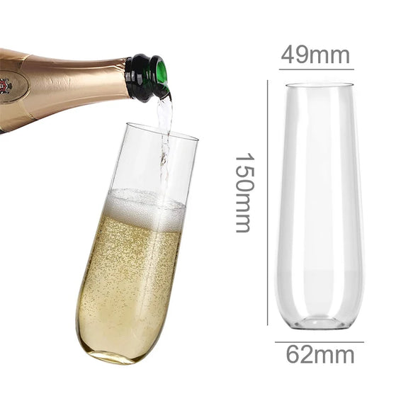 12pcs Disposable Champagne Glass