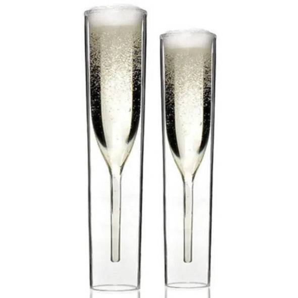 Double Wall Wine Flutes