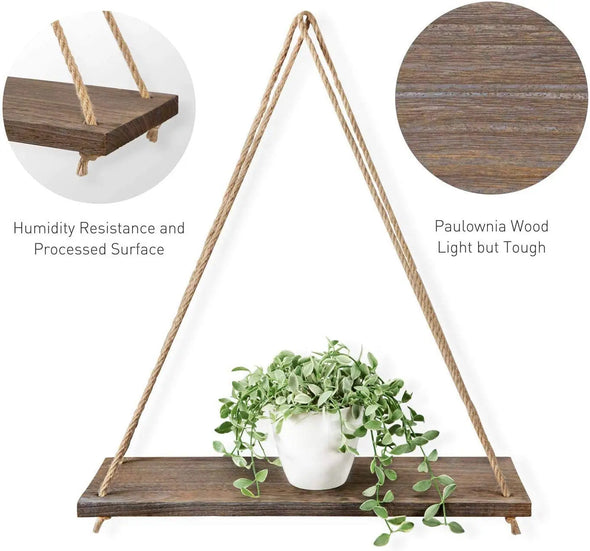 Premium Wood Swing Floating Shelves