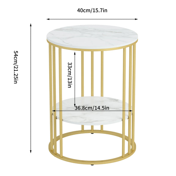 Round Marble Accent Coffee Table